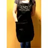 CND SHELLAC LUXE NAIL SALON BLACK APRON WITH CRYSTALS