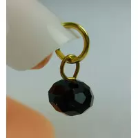 NAIL DANGLE - GLASS STONE BLACK