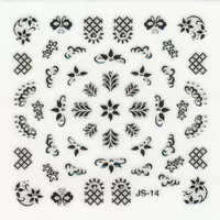 3D DETAILED NAIL STICKERS 3DJW14 WITH METAL STONES