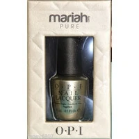OPI NAIL LACQUER TOP COAT MARIAH CAREY HOLIDAY PURE 18K WHITE GOLD & SILVER