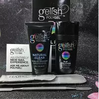 GELISH POLYGEL TRIAL KIT NATURAL CLEAR & SLIP SOLUTION 1720004