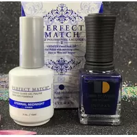 LECHAT ETERNAL MIDNIGHT PMS222 PERFECT MATCH MOON GODDESS COLLECTION GEL POLISH & NAIL LACQUER 2-.5OZ 15ML