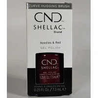 CND SHELLAC GEL COLOR NEEDLES & RED NO TPO