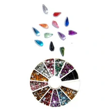 ACRYLIC DROP STONES - 12 COLORS