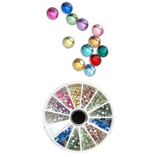ACRYLIC ROUND STONES - 12 COLORS