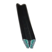 FIMO ART STICK - 2 GREEN BUTTERFLY WINGS