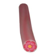 FIMO ART STICK - RED & YELLOW FLOWER