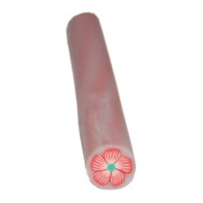 FIMO ART STICK - RED & GREEN FLOWER