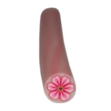 FIMO ART STICK - RED & WHITE FLOWER
