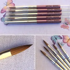 OPI ARTIST SERIES OVAL ACRYLIC KOLINSKI SABLE 2-PIECE BRUSH #8