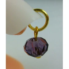 NAIL DANGLE - GLASS STONE VIOLET