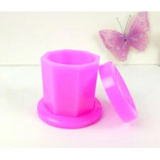 PLASTIC DAPPEN DISH PINK