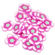 SLICED FIMO ART - GREEN DOT FLOWER (500PCS)