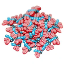SLICED FIMO ART - RED DRAGONFLY (500PCS)