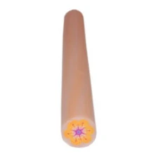 FIMO ART STICK - PURPLE & ORANGE FLOWER