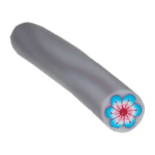 FIMO ART STICK - BLUE & RED FLOWER