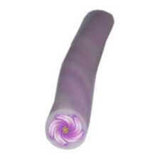 FIMO ART STICK - PURPLE & WHITE FLOWER