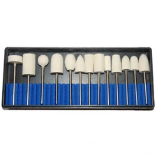 FELT NAIL POLISHING DRILL BITS SET - 13 PCS