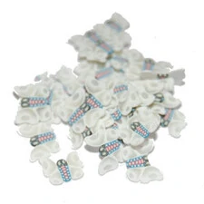 SLICED FIMO ART - WHITE BUTTERFLY (500PCS)