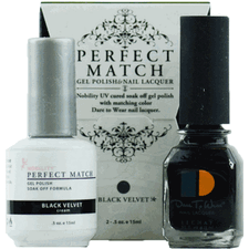 LECHAT PERFECT MATCH GEL POLISH & NAIL LACQUER BLACK VELVET 2-.5OZ/15ML - PMS30