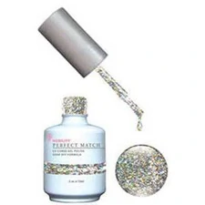 LECHAT PERFECT MATCH GEL POLISH & NAIL LACQUER HOLOGRAM DIAMOND .5OZ/15ML