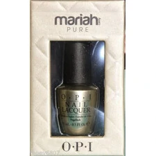 OPI NAIL LACQUER TOP COAT MARIAH CAREY HOLIDAY PURE 18K WHITE GOLD & SILVER