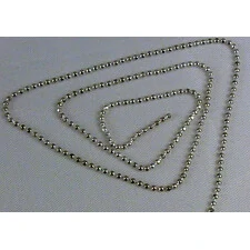 NAIL ART METAL SILVER BALLS CHAIN 12 INCHES