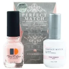 LECHAT PERFECT MATCH GEL POLISH & NAIL LACQUER PINK RIBBON 2-.5OZ/15ML - PMS08