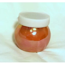 CERAMIC JAR PEARL PINK WITH COVER WERY NICE!!!