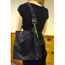 OPI BLACK WITH GOLD CHAIN CARRY ON BAG