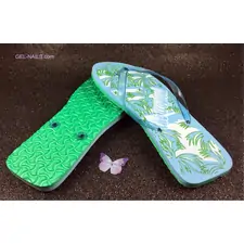 BEACH OR SPA FLIP-FLOPS GREEN AND BLUE