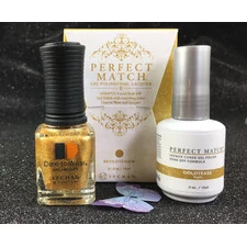LECHAT PERFECT MATCH GEL POLISH & NAIL LACQUER- GOLDTEASE PMS181