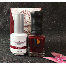LECHAT SCARLETT PERFECT MATCH GEL POLISH & NAIL LACQUER PMS192 -.5OZ/15ML LUSH REDS COLLECTION