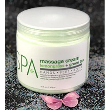 BCL SPA ORGANIC MASSAGE CREAM LEMONGRASS + GREEN TEA 16 FL.OZ 473 G