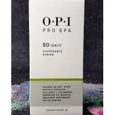 OPI PRO SPA PEDICURE DISPOSABLE GRIT STRIPS 80 GRIT REFILLS 20-CT. AS103