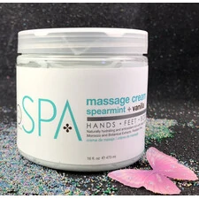 BCL SPA ORGANIC MASSAGE CREAM SPEARMINT VANILLA 16 FL.OZ 454 G