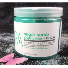 BCL SPA SUGAR SCRUB TINGLING MINT + CBD 16OZ-454G