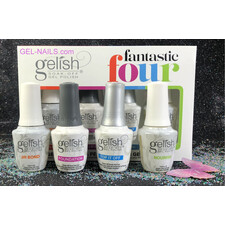 GELISH FANTASTIC FOUR ESSENTIALS COLLECTION SOAK OFF GEL NAIL POLISH KIT