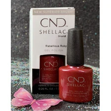 CND SHELLAC REBELLIOUS RUBY GEL POLISH - CRYSTAL ALCHEMY COLLECTION