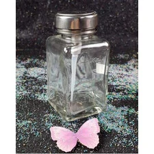 SOLID GLASS AND STAINLESS STEEL LID LIQUID PUMP 6OZ-200ML
