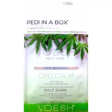 VOESH DELUXE PEDICURE IN A BOX 4 IN 1 - SOAK, SCRUB, MASQUE, MASSAGE - CBD CALM