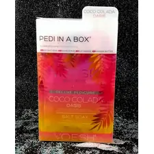 VOESH DELUXE PEDICURE IN A BOX 4 IN 1 COCO COLADA OASIS: SEA SALT SOAK, SUGAR SCRUB, MUD MASQUE, MASSAGE BUTTER