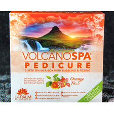 LA PALM VOLCANO PEDICURE 5 STEPS SPA IN A BOX WITH BUBBLING & FIZZING ORANGE N 5