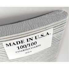 BANANA NAIL FILE 100/100 GRIT COARSE - 50 PACK