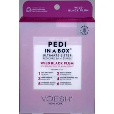 VOESH DELUXE PEDICURE IN A BOX 6 IN 1 - WILD BLACK PLUM