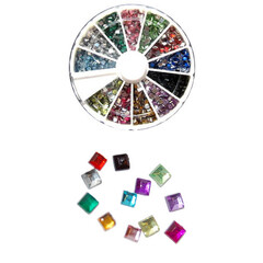 ACRYLIC SQUARE STONES -12 COLORS