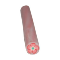 FIMO ART STICK - RED & GREEN FLOWER