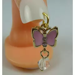 NAIL DANGLE - BUTTERFLY PINK