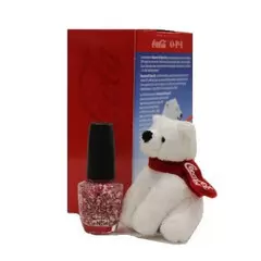 OPI NAIL LACQUER COCA COLA HOLIDAY BEAREST OF THEM ALL WITH FREE BEAR!