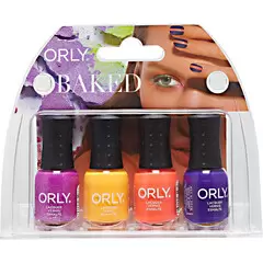 ORLY 4 PIECE BAKED SUMMER NAIL LACQUER COLOR COLLECTION MINI KIT